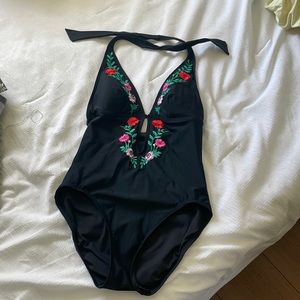 Spade one-piece suit with floral detail - M Tall